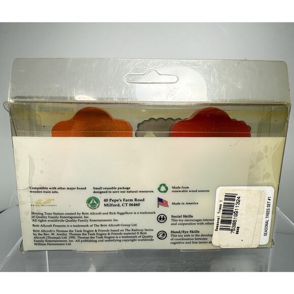 Thomas The Tank Seasonal Tree Set #1 Shining Time Wood Vintage 1992 NOS USA - Picture 2 of 7